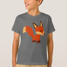 Cute Astute Tecknad Fox Children T-Shirt