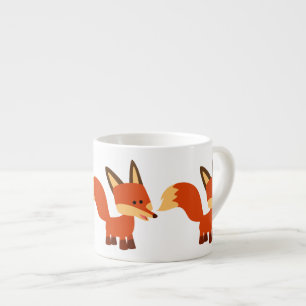 Cute Astute Tecknad Fox Espresso Mugg Espressomugg
