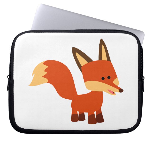Cute Astute Tecknad Fox Laptop sleeve (Framsidan)