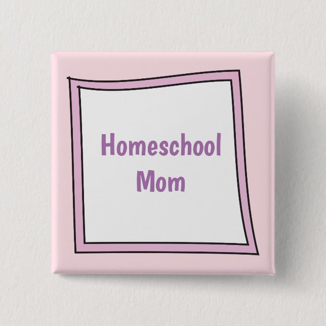Cute Asymmetrihomeschool mamma lila Knapp (Framsida)