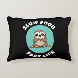Cute ätande Kawaii Sloth Prydnadskudde