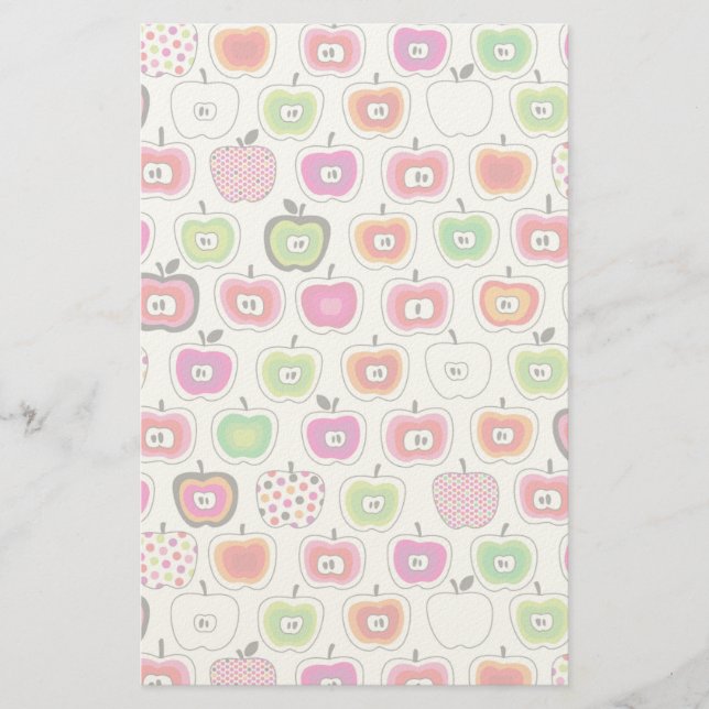 Cute-återäpple mönster brevpapper (Framsida)