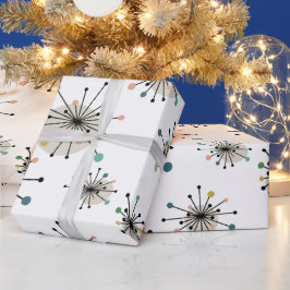 Cute Atomic Starburst Retro Mid Century Modern Presentpapper