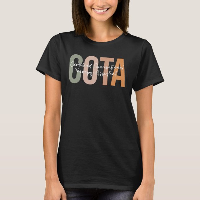 Cute Auktoriserad Occupy Therapy Assistant COTA T Shirt (Framsida)