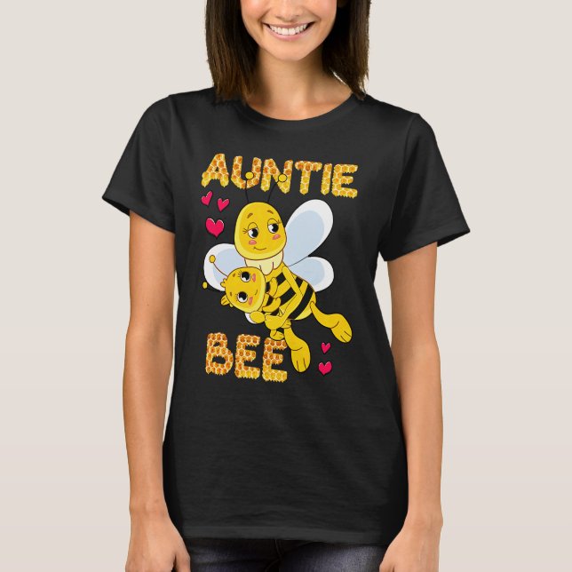 Cute Auntie Bee Mother's Day Beekeeper Matching Fa T Shirt (Framsida)