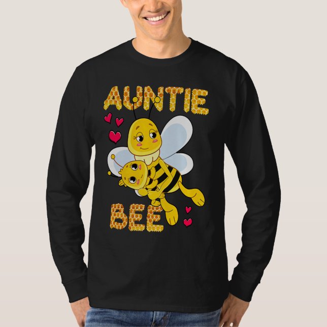 Cute Auntie Bee Mother's Day Beekeeper Matching Fa T Shirt (Framsida)