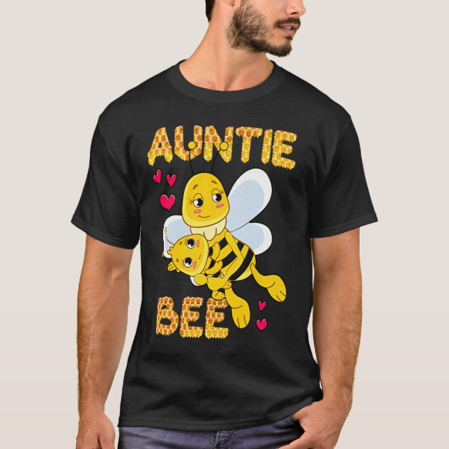 Cute Auntie Bee Mother's Day Beekeeper Matching Fa T Shirt (Framsida)