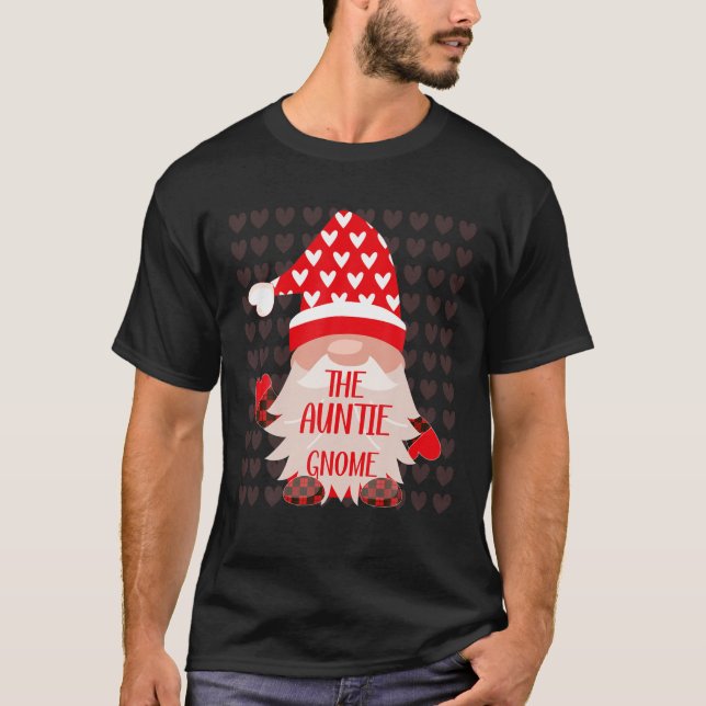 Cute Auntie Gnome-familjen som matchar Alla hjärta T Shirt (Framsida)