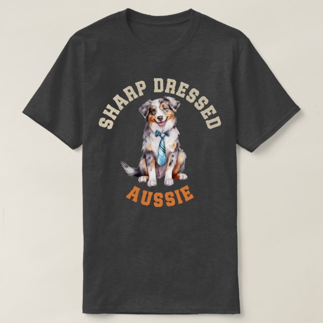 Cute Aussie Hund T Shirt (Design framsida)