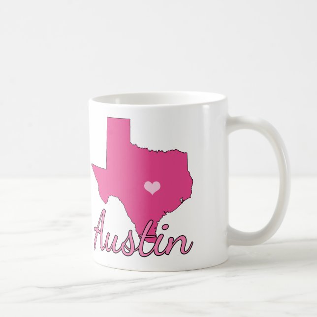 Cute Austin Texas Girl Rosa Kaffemugg (Höger)