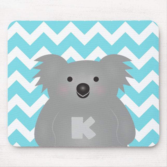 Cute Australia Baby Koala Bear Monogram Musmatta (Framsidan)