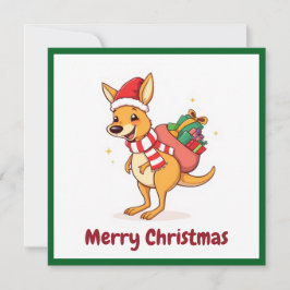 Cute Australian Animal Jultomten God jul Julkort