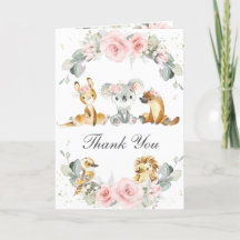 Cute Australian Animals Rosa Blommigt Greenery
