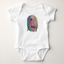 Cute Australian baby animal Galah on baby romper