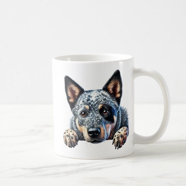 Cute Australian Cattle Hund design" Kaffemugg (Höger)