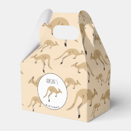 Cute Australian Kangaroo Mönster Barns födelsedag Presentaskar