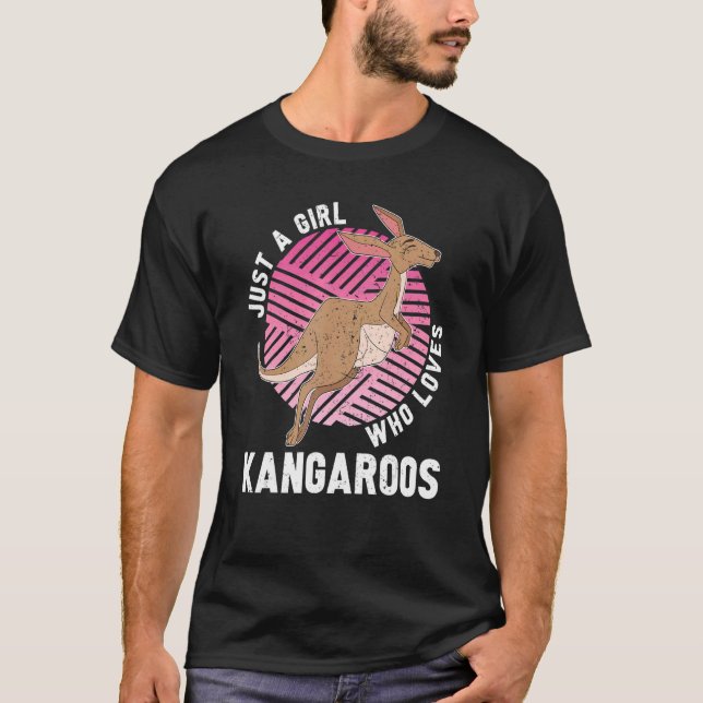 Cute Australian Kangaroo Zoo Animal Aussie Kangar T Shirt (Framsida)