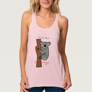 Cute Australian Koala Bear Linne Med Racerback