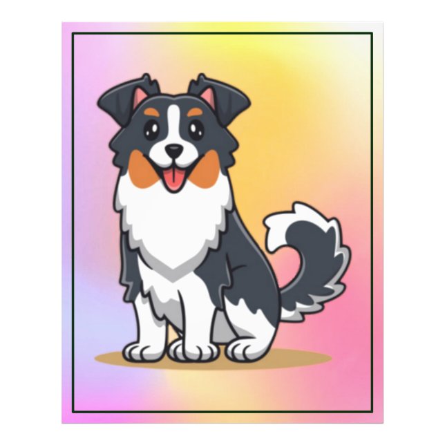 Cute Australian shepherd-23145 Fototryck (Framsidan)