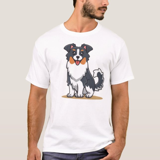 Cute Australian shepherd-23145 T Shirt (Framsida)