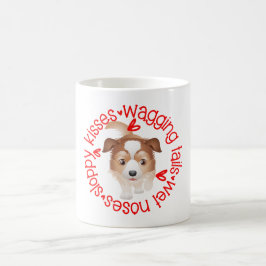Cute Australian shepherd hund, slarviga kyssar Kaffemugg