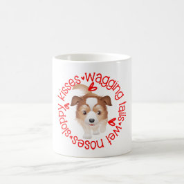 Cute Australian shepherd Hund, Sloppy Kisses Kaffemugg