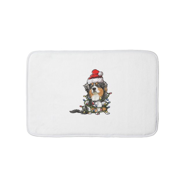 Cute Australian shepherd Santa Julgran Ligh Badrumsmatta (Framsidan)
