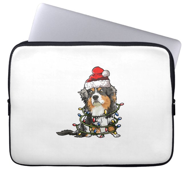 Cute Australian shepherd Santa Julgran Ligh Laptop Fodral (Framsidan)