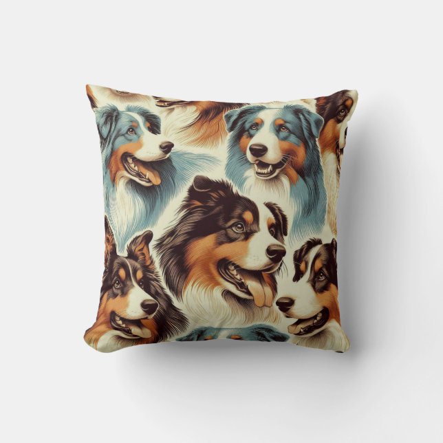 Cute Australian shepherd sjölös Kudde (Framsida)