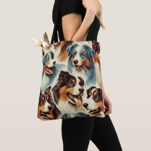 Cute Australian shepherd sjölös Tygkasse
