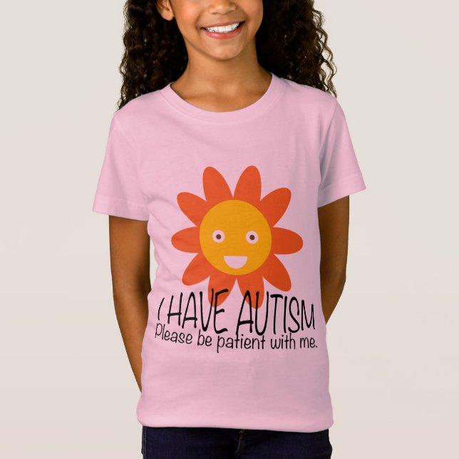 Cute Autism är Sol Girls Tee Shirt (Framsida)