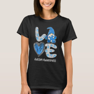 Cute Autism Awareness Kärlek Nordic Gnome Glitter T Shirt