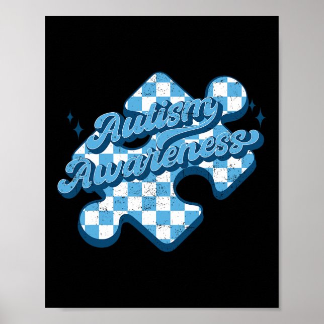 Cute Autism Awareness Puzzle Autism Mamma Pappa Gi Poster (Framsidan)