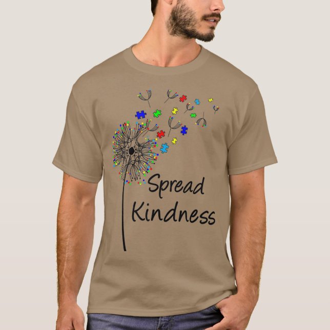 Cute Autism Awareness Puzzle Biet Dandelion T Shirt (Framsida)