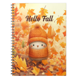 Cute Autumn Bird Dsed for Fall Anteckningsbok
