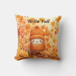 Cute Autumn Bird Dsed for Fall Kudde