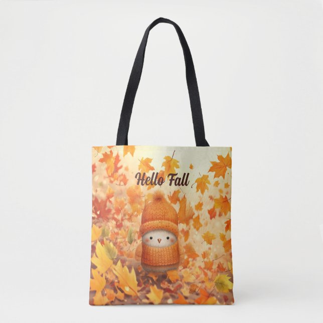 Cute Autumn Bird Dsed for Fall Tygkasse (Framsida)