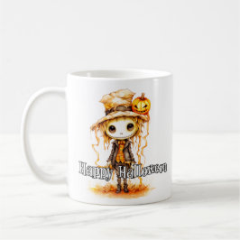 Cute Autumn-Fågelskrämma | HAPPY HALLOWEEN Kaffemugg