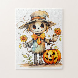 Cute Autumn-Fågelskrämma Pussel