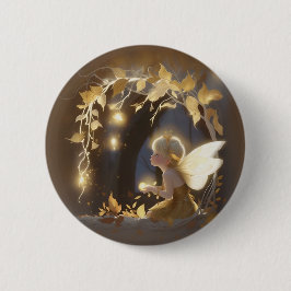 Cute Autumn Fairy with Glowing Flowers Knapp