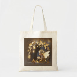 Cute Autumn Fairy with Glowing Flowers Tygkasse