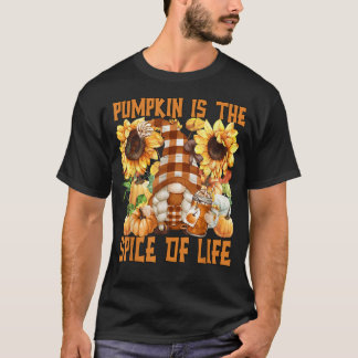 Cute Autumn Fall Gnome for Solros Mamma Funny Pum T Shirt