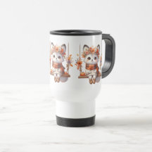 Cute Autumn Fox Kawaii Travel Mug