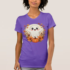 Cute Autumn Ghost Pumpkin T Shirt