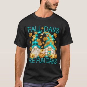 Cute Autumn Gnome Couple för Gardener Funny Fall Q T Shirt