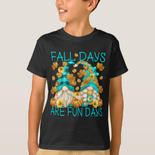 Cute Autumn Gnome Couple för Gardener Funny Fall Q T Shirt