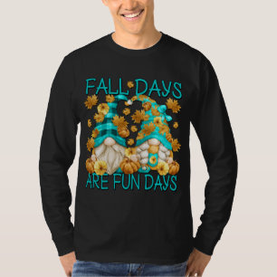 Cute Autumn Gnome Couple för Gardener Funny Fall Q T Shirt