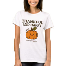Cute Autumn Pumpkin Doodle "Thankful & Lycklig"