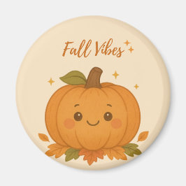 Cute Autumn Pumpkin Magnet