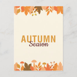 Cute Autumn Season med Löv Helg Vykort